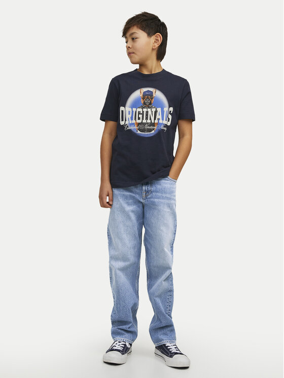 Jack & Jones Junior Jack & Jones Junior Jeansy Chris 12229486 Niebieski Relaxed Fit
