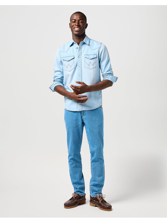 Wrangler Wrangler Jeansy RIVER Niebieski Regular Fit