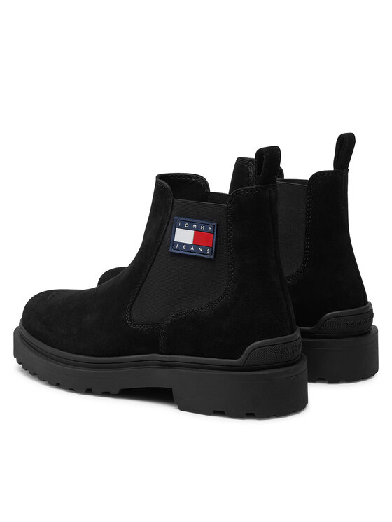 Tommy Jeans Tommy Jeans Kotníková obuv s elastickým prvkem EM0EM01468 Černá
