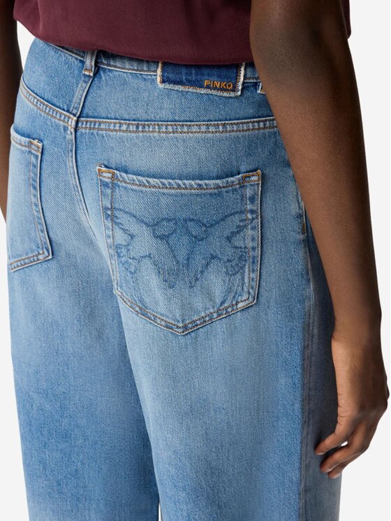PINKO PINKO Jeansy ESTELLE EGG DIRTY BLUE DENIM Modrá Regular Fit