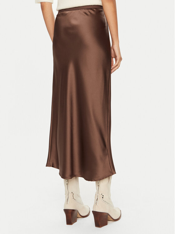 Gina Tricot Gina Tricot Спідниця-міді 23423 Коричневий Regular Fit