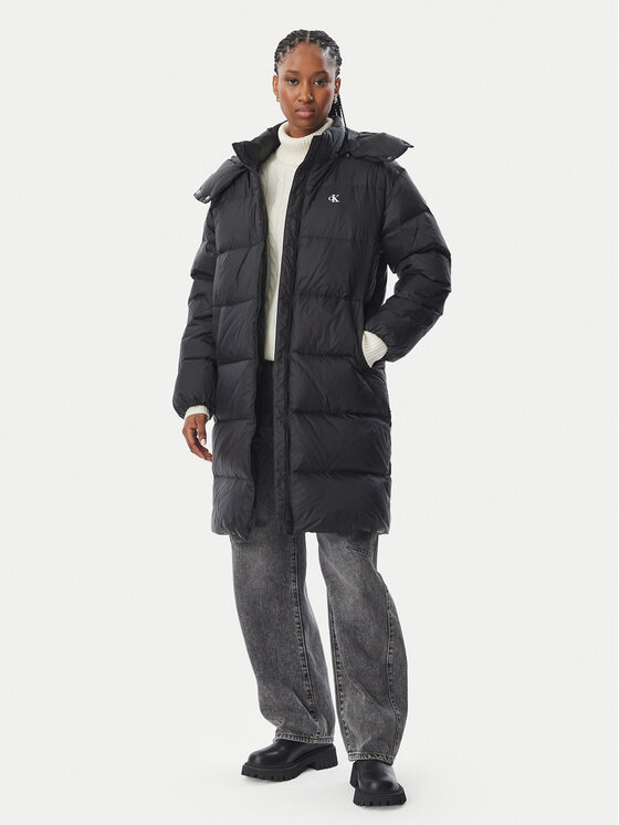 Calvin Klein Jeans Calvin Klein Jeans Пухено яке LV047H502G Черен Regular Fit