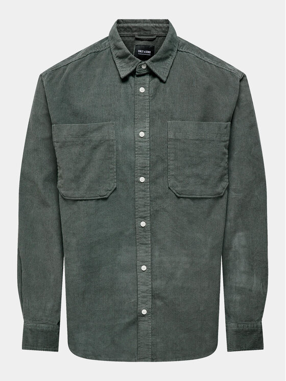 Only & Sons Only & Sons Cămașă 22024716 Gri Relaxed Fit