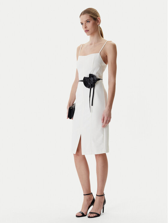 Guess Guess Abito da cocktail W6RK0G KC9O0 Écru Regular Fit