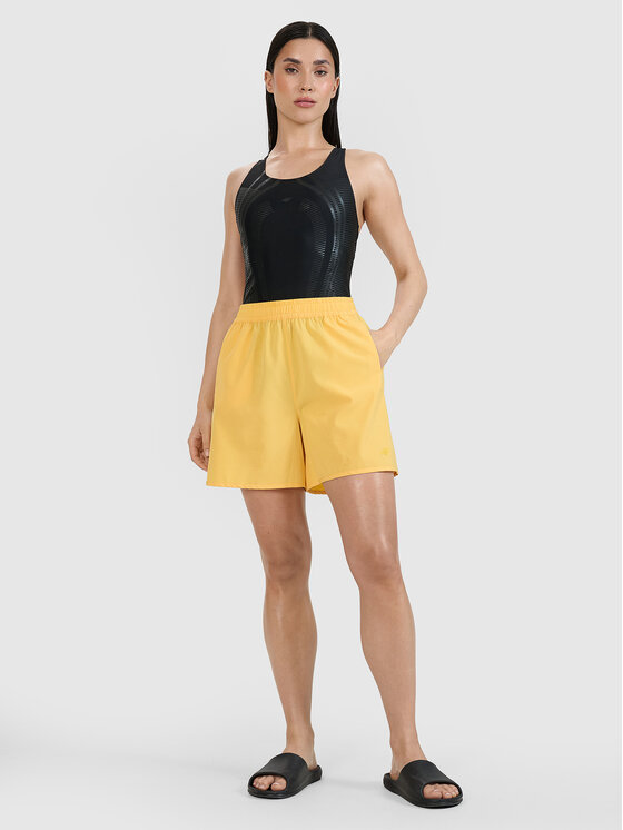 4F 4F Szorty sportowe BEACHWEAR BASIC Żółty Regular Fit