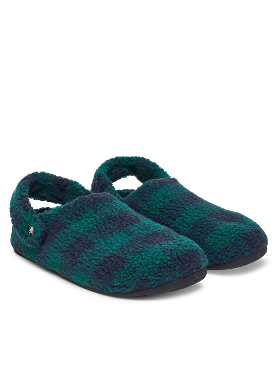 Crocs Crocs Kapcie Classic Buffalo Check Cozzzy 210755 Zielony
