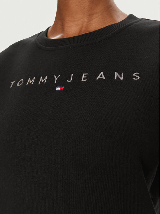 Tommy Jeans Tommy Jeans Μπλούζα Tonal Linear DW0DW17793 Μαύρο Relaxed Fit
