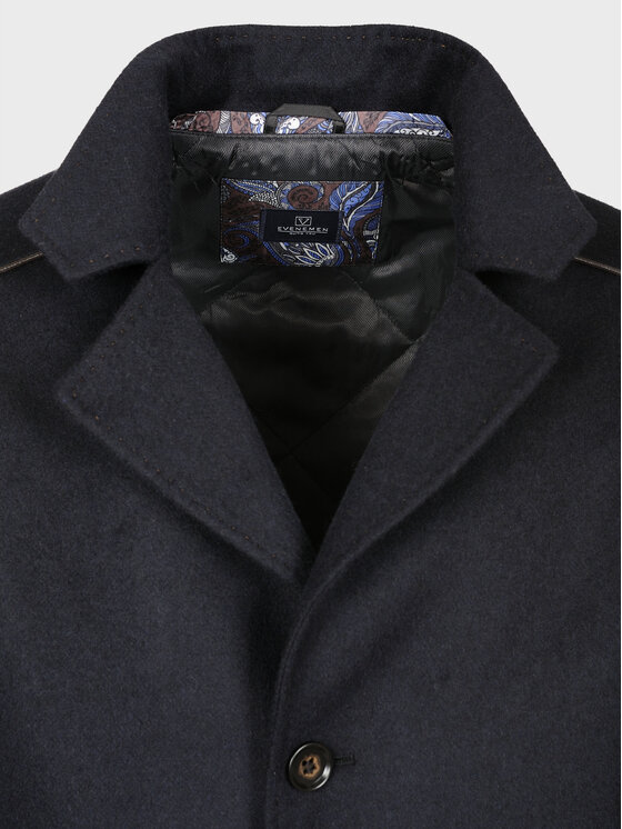 Evenemen Evenemen Płaszcz zimowy BRENO Granatowy Slim Fit