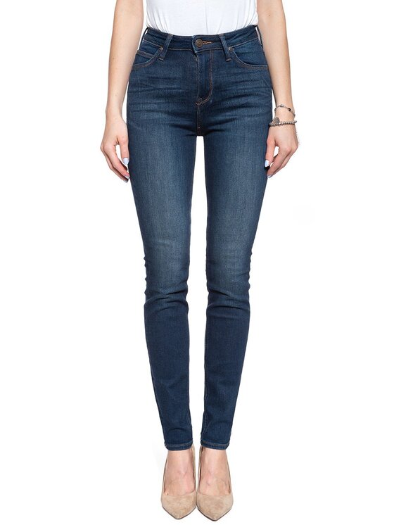 Lee Lee Jeansy SCARLETT HIGH Niebieski Skinny Fit