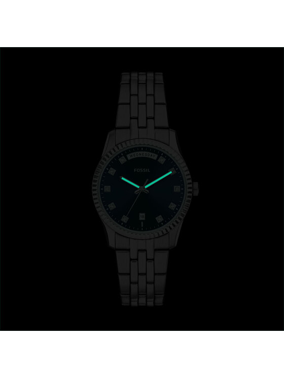Fossil Fossil Zegarek Scarlette ES5457 Srebrny