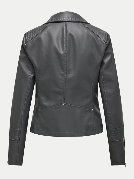 ONLY ONLY Яке от имитация на кожа Gemma 15153079 Сив Regular Fit