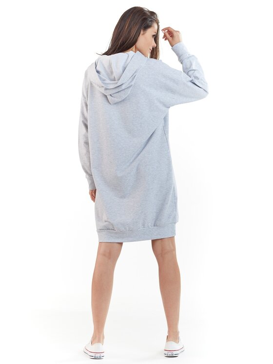 Awama Awama Vestito di maglia A212 Grigio Basic Fit