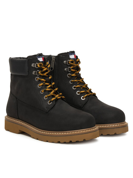Tommy Jeans Tommy Jeans Gležnjarji Archive '01 Boot High Lth Wpm EM0EM01757 Črna