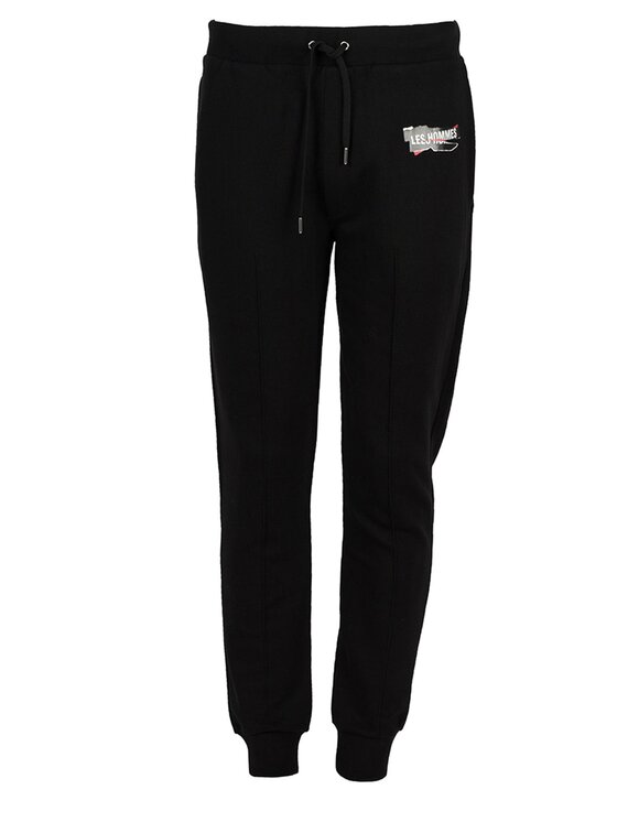 Les Hommes Les Hommes Παντελόνι υφασμάτινο LJJ111-782P | Jogger Pants Μαύρο Regular Fit