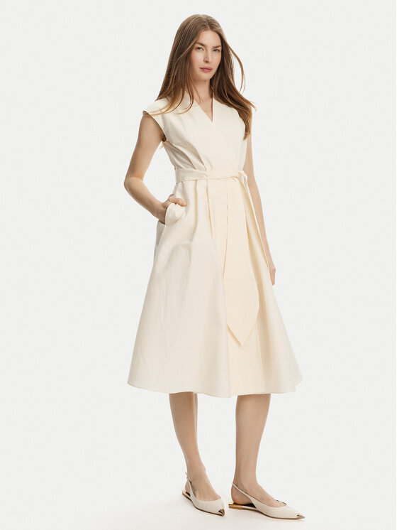 Marella Marella Rochie de zi Ossola 2513221172 Écru Regular Fit