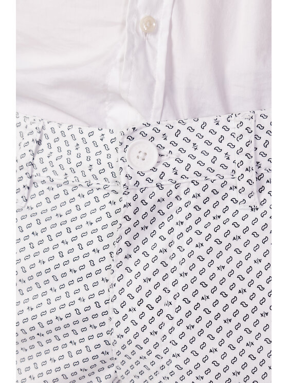 Armani Exchange Armani Exchange Shorts da mare FANTASIA LOGO Bianco Bermuda Fit
