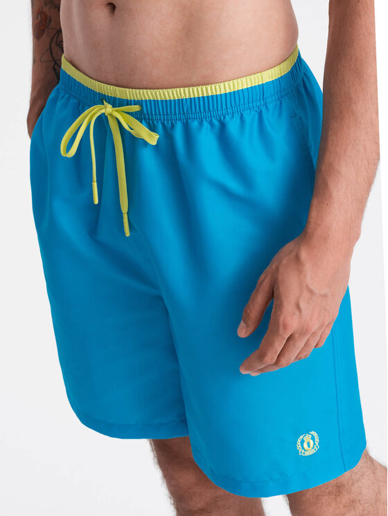 Ombre Ombre Plavecké šortky OM-SRBS-0141 Modrá Regular Fit