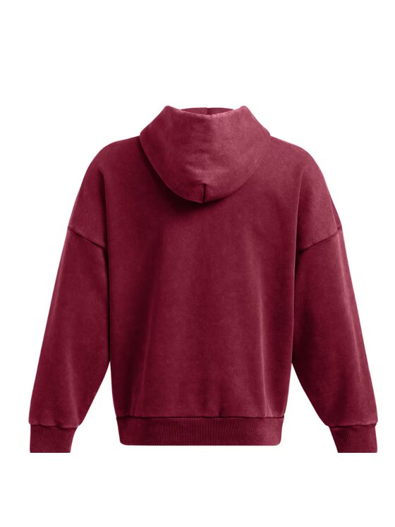 Under Armour Under Armour Bluza Icon HWT Flc Wash OS Hood Czerwony Regular Fit