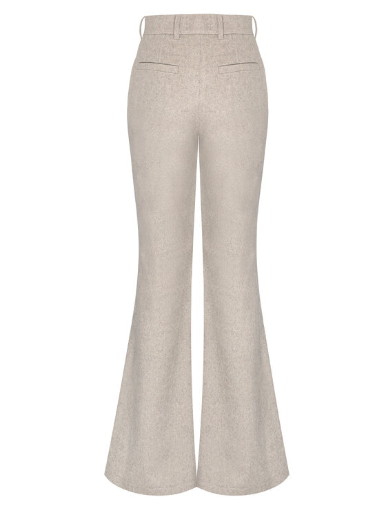 Magda Matyja Magda Matyja Spodnie materiałowe BELLAVIA TROUSERS Szary jasny Flared Leg