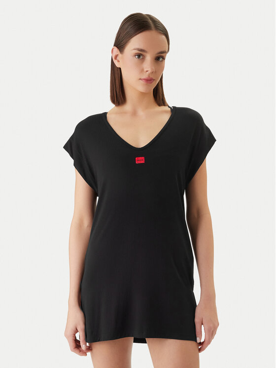 HUGO Rochie de plajă Signature B. 50555745 Negru Relaxed Fit