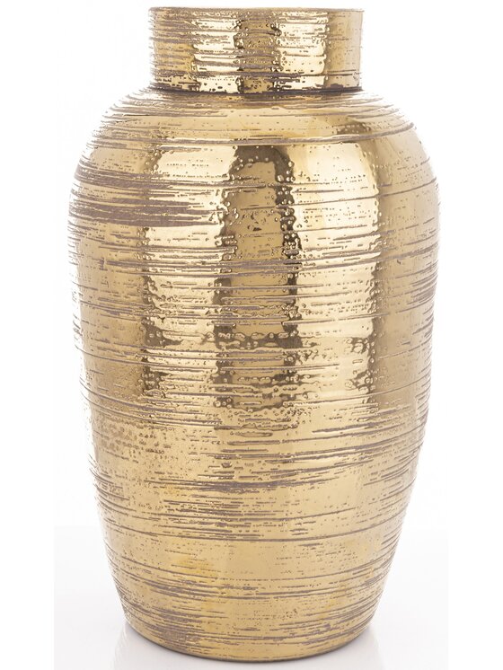 MIAhome MIAhome Wazon ceramiczny złoty, postarzany 38x22x22 cm JULIANO Złoty