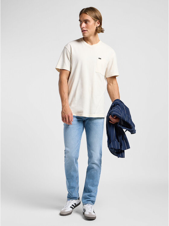 Lee Lee Jeansy DAREN ZIP FLY Niebieski Straight Fit