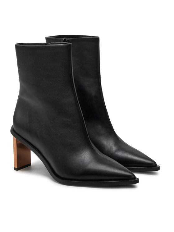 Calvin Klein Calvin Klein Botki Ankle Boot 70 Lth HW0HW02092 Czarny