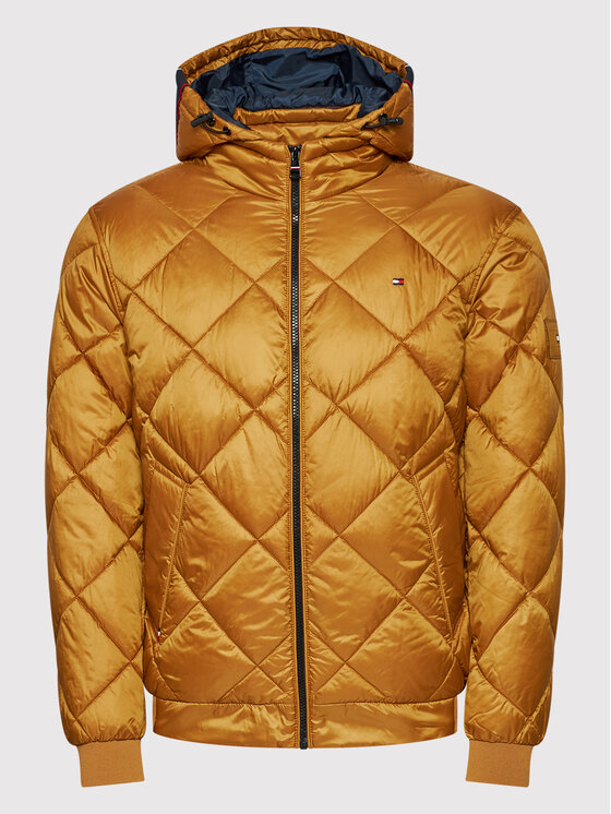Tommy Hilfiger Tommy Hilfiger Pārejas jaka Diamond Quilter MW0MW19617 Zelta Regular Fit