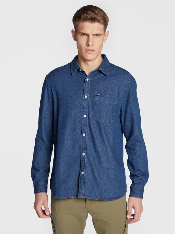 Wrangler Wrangler camicia di jeans W5B9LW023 112321159 112321159 Blu Regular Fit