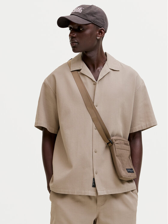 Jack & Jones Cămașă Global 12295551 Bej Relaxed Fit