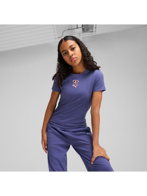 Puma Puma T-Shirt 630745 Fioletowy Regular Fit