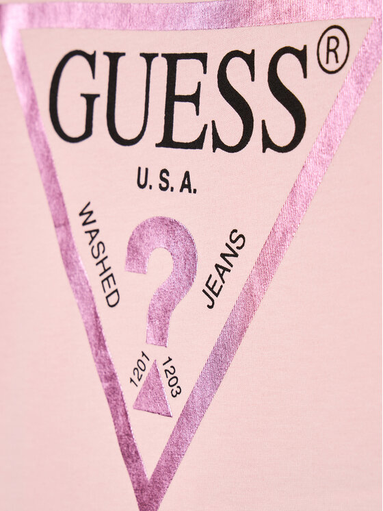 Guess Guess T-Shirt K73I56 K8HM0 Różowy Regular Fit