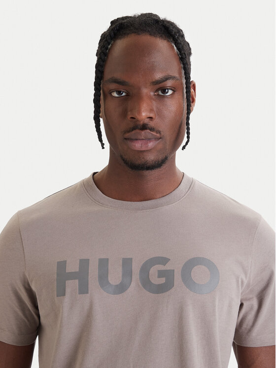 HUGO HUGO T-shirt Dulivio 50467556 Marrone Regular Fit