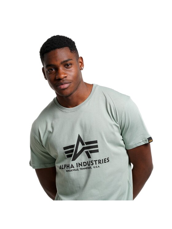 Alpha Industries Alpha Industries Tričko AI.100501-680-XXL Zelená Basic Fit