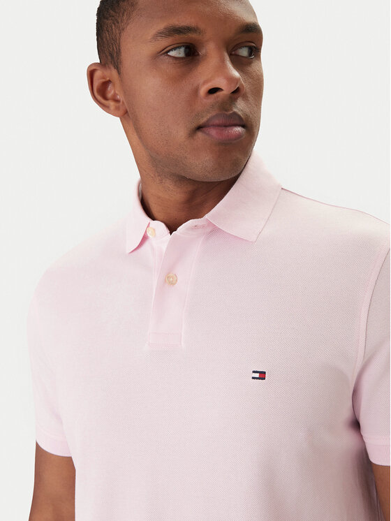 Tommy Hilfiger Tommy Hilfiger Polo 1985 MW0MW17770 Różowy Regular Fit