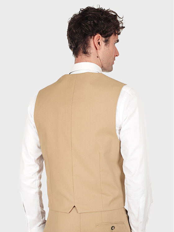 Evenemen Evenemen Kamizelka BEJ Beżowy Slim Fit