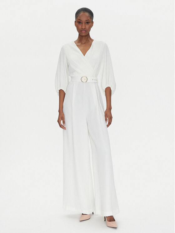 Rinascimento Salopetă CFC0122546003 Alb Regular Fit