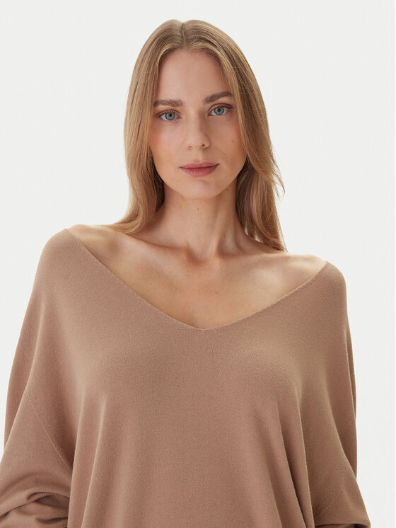 Kontatto Kontatto Pulover 3M0815C Bež Relaxed Fit