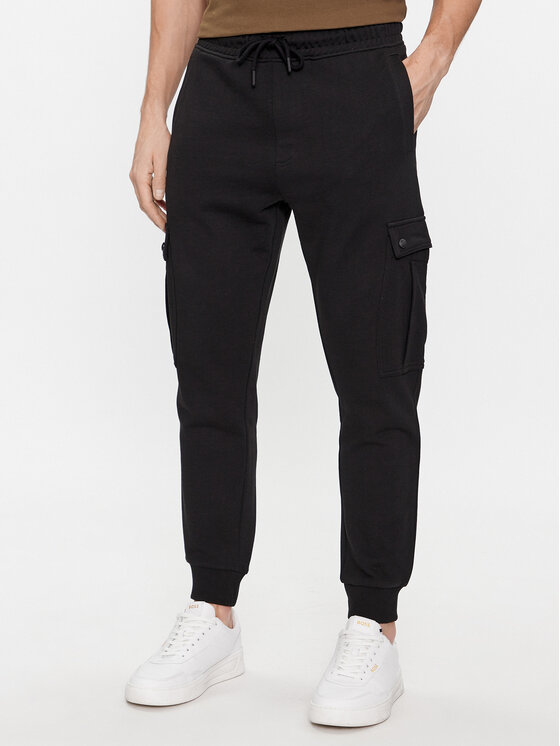 BOSS Boss Spodnji del trenirke Seteam 50507886 Črna Relaxed Fit