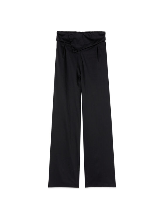 Oltre Oltre Pantaloni di tessuto P005J002459N033 Nero Baggy Fit