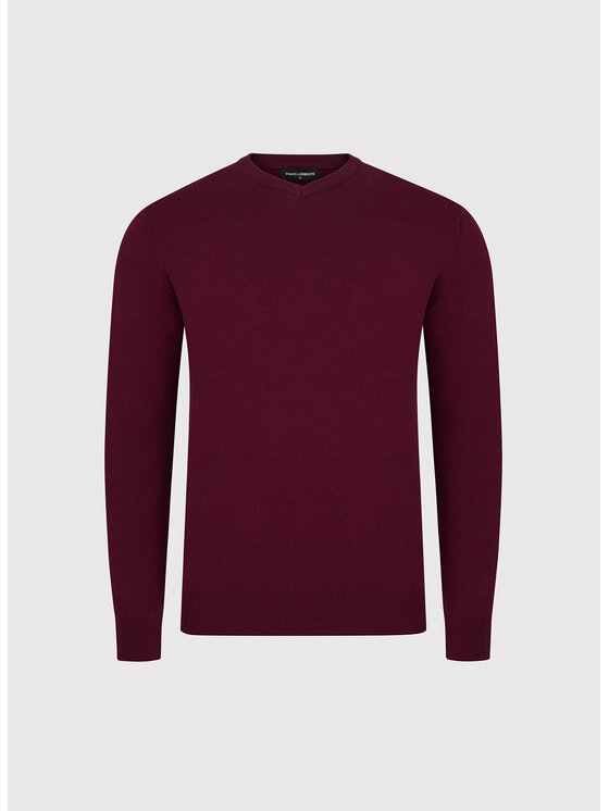 Pako Lorente Pako Lorente Sweter P25WN-2X-034 Bordowy Classic Fit
