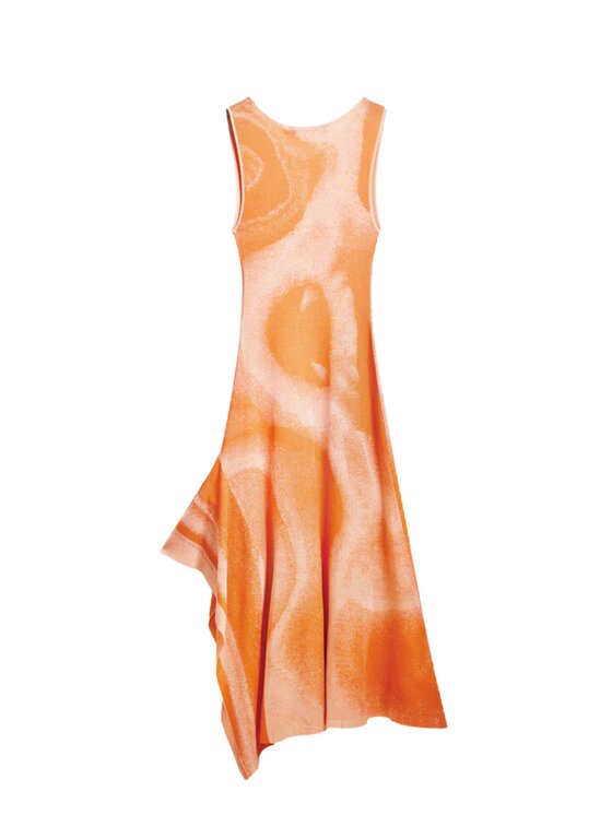 Desigual Desigual Φόρεμα καλοκαιρινό Abito tallin Πορτοκαλί Slim Fit