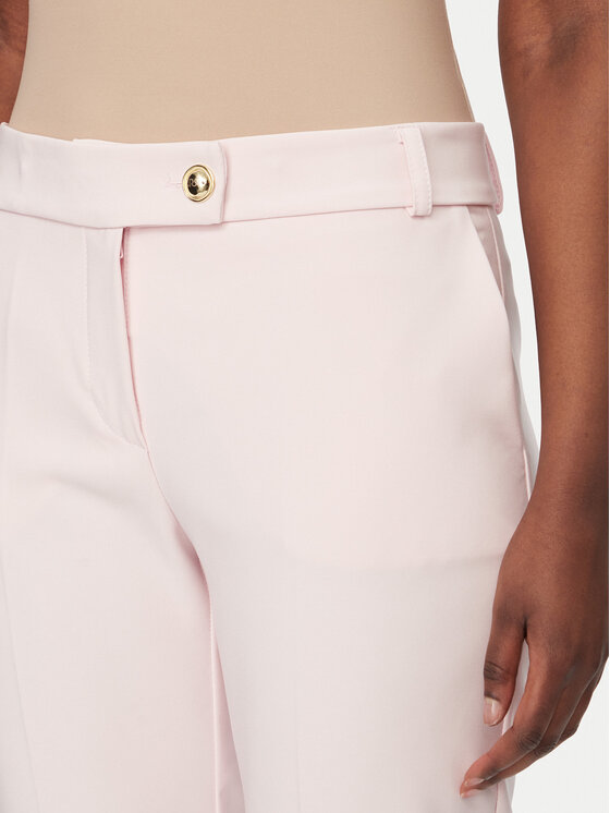 Rinascimento Rinascimento Medžiaginės kelnės CFC0128638003 Rožinė Slim Fit