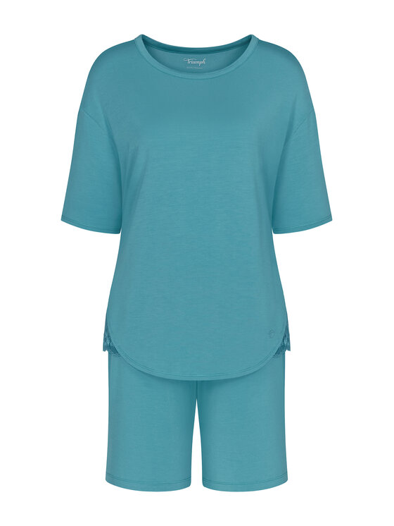 Triumph Triumph Πιτζάμα Timeless Sensuality 10222627 Τυρκουάζ Relaxed Fit