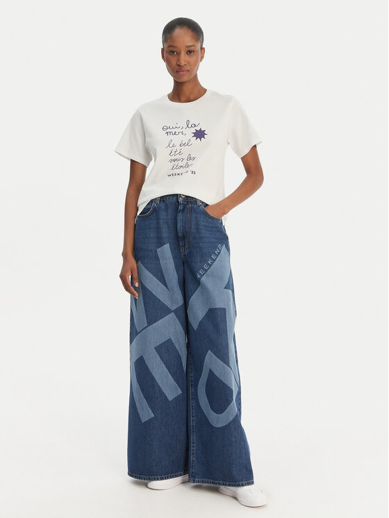 Weekend Max Mara Weekend Max Mara T-Shirt Pantera 2615971032 Bílá Regular Fit