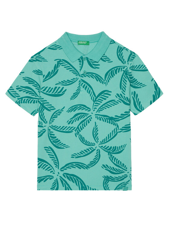 United Colors Of Benetton United Colors Of Benetton Поло 36Y4C301W Зелений Regular Fit