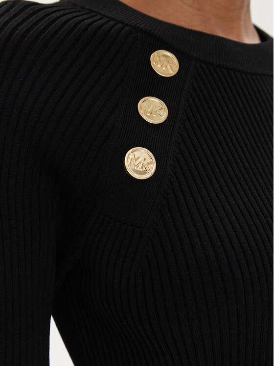 MICHAEL Michael Kors MICHAEL Michael Kors Pletena obleka MS480U033D Črna Regular Fit
