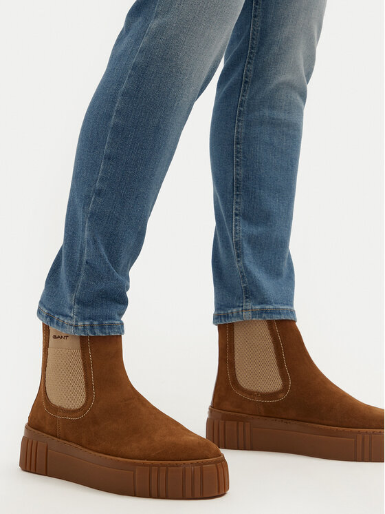 Gant Gant Kotníková obuv s elastickým prvkem 29553786 Hnědá