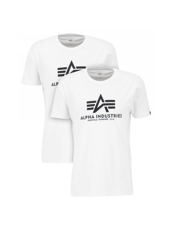 Alpha Industries Alpha Industries Súprava tričiek AI.106524-09-4XL Biela Basic Fit