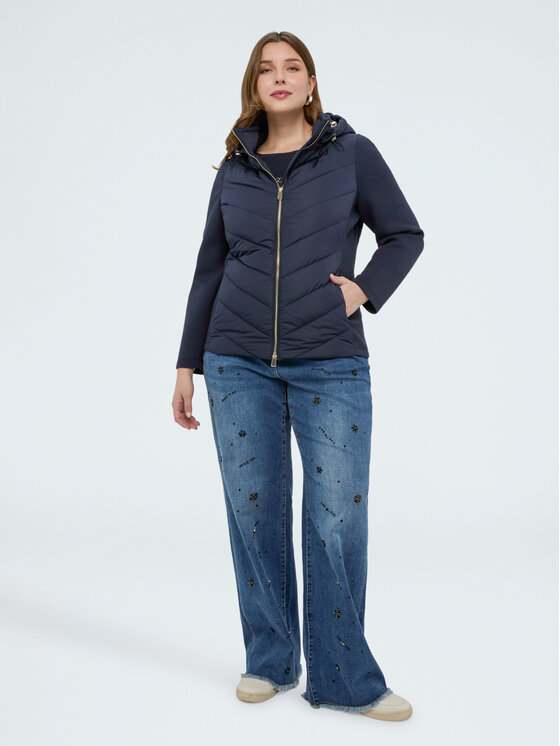 Fiorella Rubino Fiorella Rubino Giubbotto piumino F058T001492N034 Blu A-Line Fit